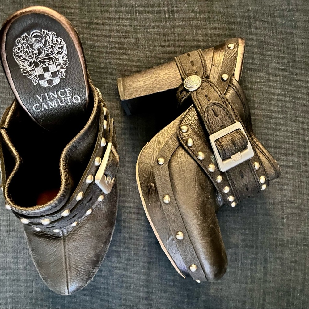 Vince Camuto Black Leather Footwear